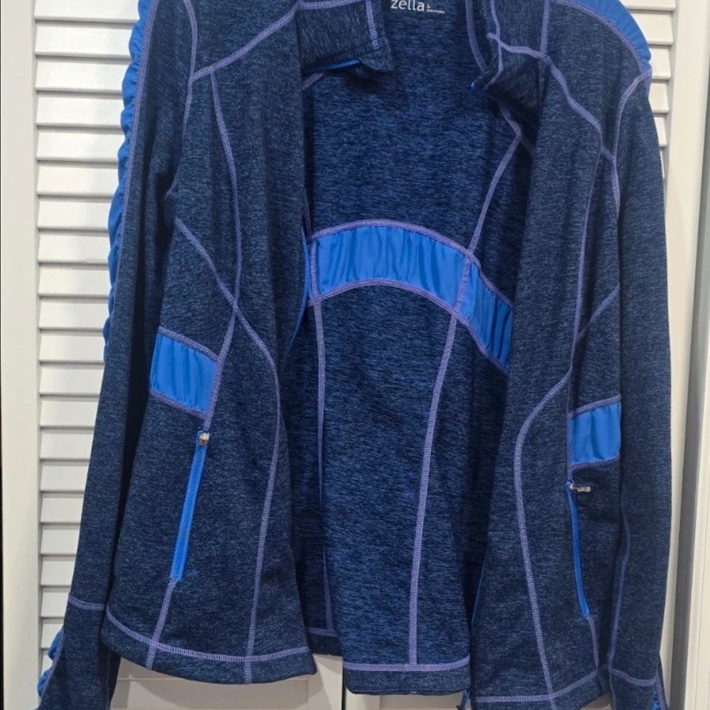 Zella Blue Active Zip-Up Jacket